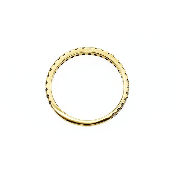 0.26 CT Natural Diamond 14K Yellow Gold Wedding 3/4 Band Ring Size 5 - Picture 4 of 6